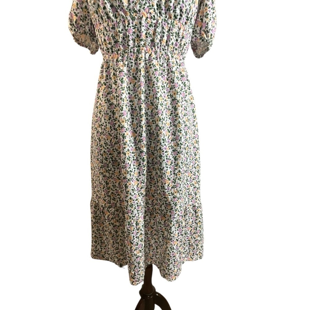 ASOS Curve Textured Floral Print Midi Dress in Ditsy - Picture 6 of 12